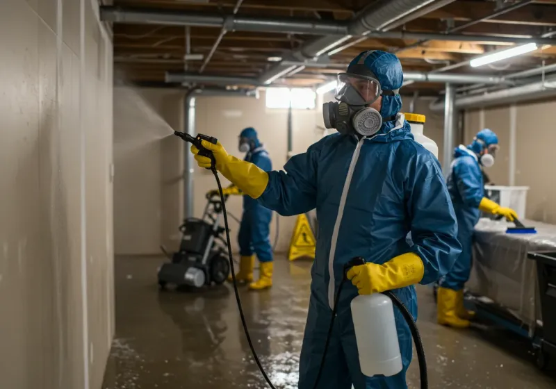 Basement Sanitization and Antimicrobial Treatment process in Worthington, KY